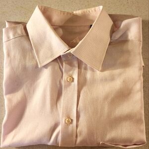 Adidas Germany Mens Pink Button Down Long Sleeve Dress Shirt 41/16=US Large
